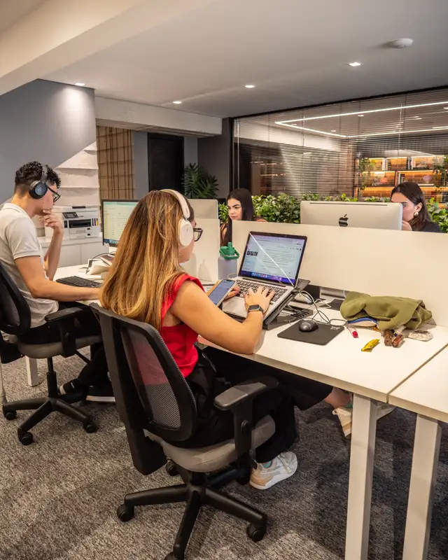 Engaja team at work in the agency newsroom in Fortaleza